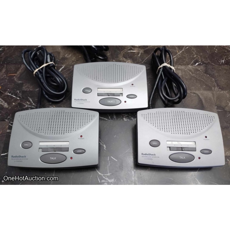 Set of 3 Radio Shack Intercoms