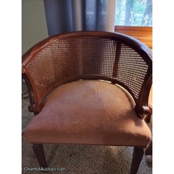 Vintage Wicker Back Parlor Chair