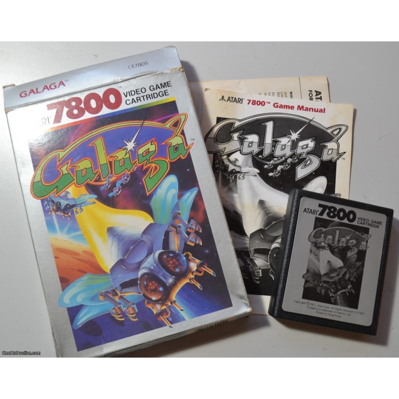 ATARI 7800 Galaga CIB FREE Shipping