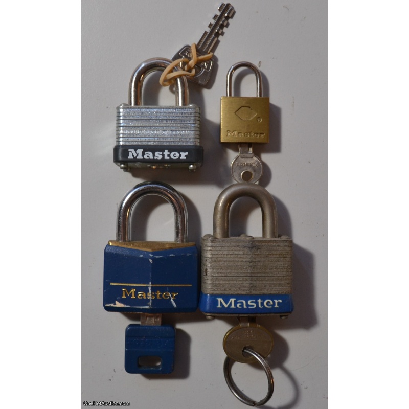 4 Assorted Locks with keys Free Shipping