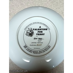 Franklin Mint Valentine Teddy Plate