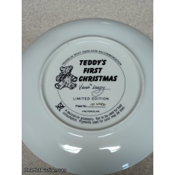 Franklin Mint Teddy's First Christmas Plate