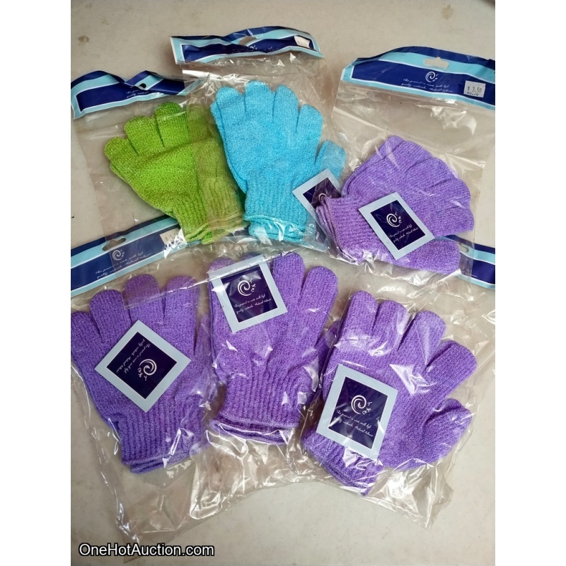 6 Pairs of Exfoliating Gloves